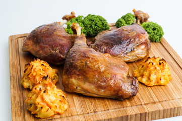 roasted crispy duck leg