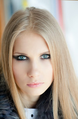 Naklejka premium Portrait of a beautiful young blonde