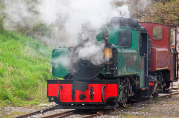 Fototapeta premium Locomotive à vapeur, 1927, en Baie de Somme, Picardie
