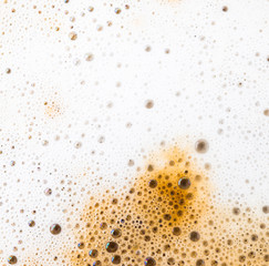 White latte foam background