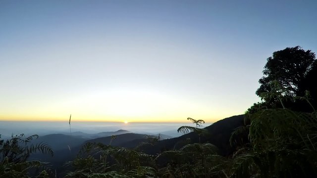 Beautiful sunrise on the mountain | Time lapse