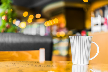 Coffee cup in cafe