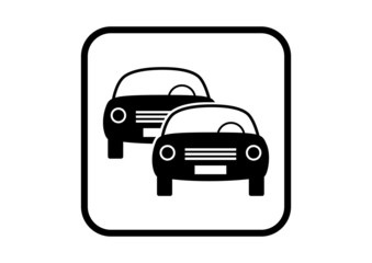 Car vector icon on white background