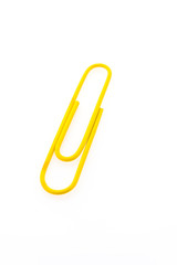 Paper clip isolated on white background