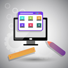 web design  with bright pictures