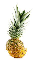 Pineapple cut in half