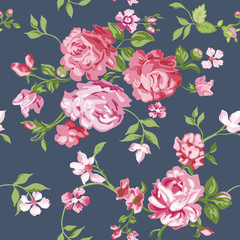 Seamless Flower Background - in vector