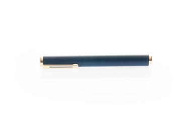 Blue metal fountain pen