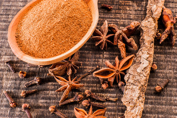 Spoon ground cinnamon