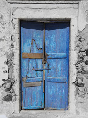 Blue Greek Door