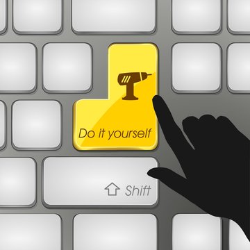DIY - Do it yourself Tastatur clavier Hand PC Internet