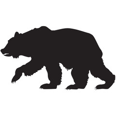 Fototapeta na wymiar silhouette of a grizzly bear
