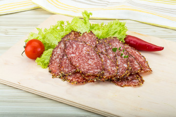 Sliced salami