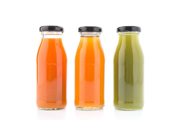 Juice bottle isolated on white background