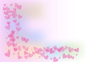 Rosa Herzen Valentinstag Hintergrund