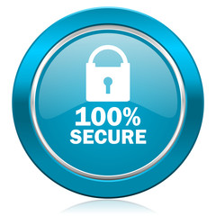 secure blue icon