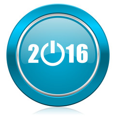 new year 2016 blue icon new years symbol