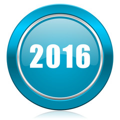 new year 2016 blue icon new years symbol