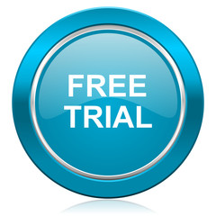 free trial blue icon