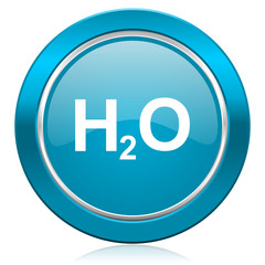 water blue icon h2o sign