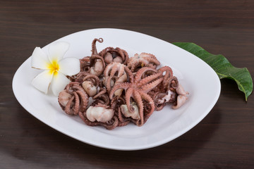 Boiled octopus