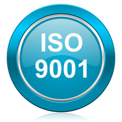 iso 9001 blue icon