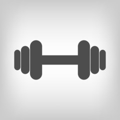 Grey dumbbell logo