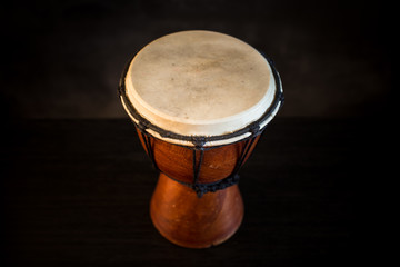 Handmade wooden Djembe drum