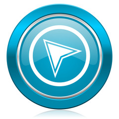 navigation blue icon