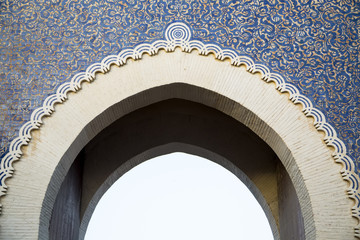 Bab Bou Jeloud gate (Blue Gate) in Fez, Morocco