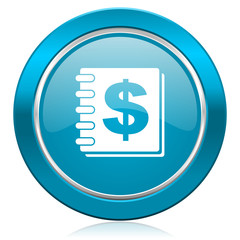 money blue icon