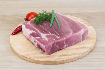 Raw pork meat