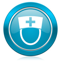 nurse blue icon hospital sign