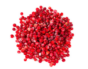 cowberries isolated on white