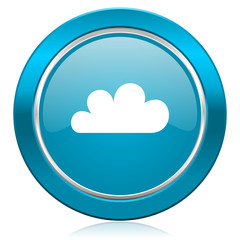 cloud blue icon waether forecast sign