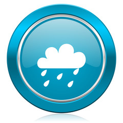 rain blue icon waether forecast sign