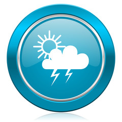 storm blue icon waether forecast sign