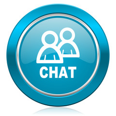 chat blue icon