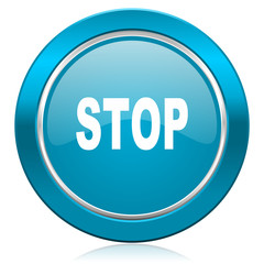 stop blue icon