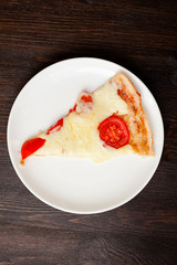 Italian pizza with mozzarella cheese and tomatoes, Margarita