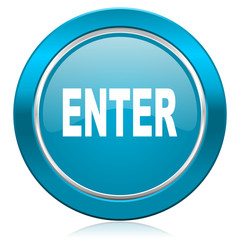 enter blue icon