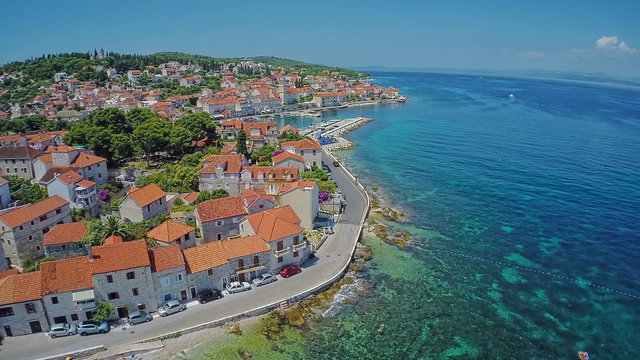 Sutivan on Brac Island, aerial shot