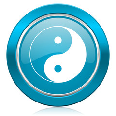ying yang blue icon