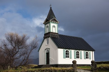 Fototapeta na wymiar Kirche im Nationalpark Þingvellir | Island