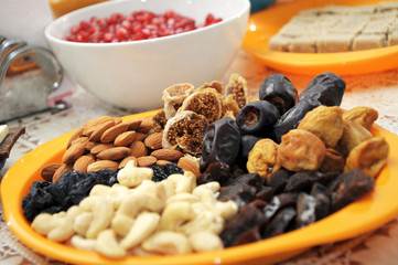 dried fruits on plate
