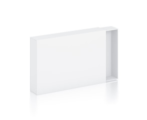 Rectangle white box illustration on isolated background