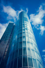 Fototapeta na wymiar modern glass silhouettes of skyscrapers. Business building