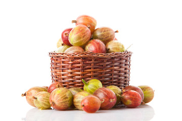 gooseberries isolated on white