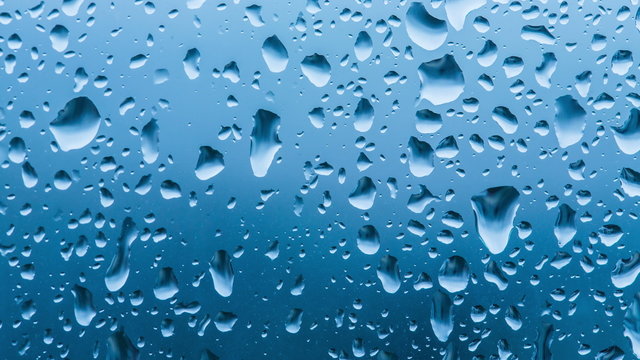 Raining Water droplets on a window