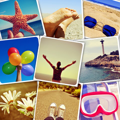 summer pictures shot by myself, simulating a wall of snapshots